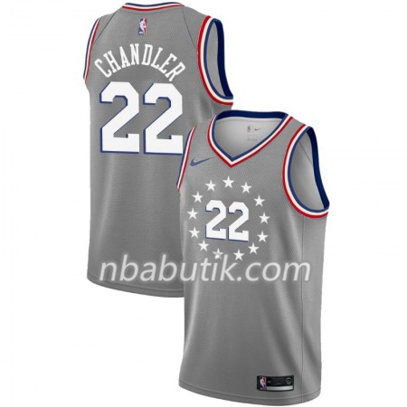 NBA Mænd Trøje Philadelphia 76ers Wilson Chandler 22 2018-19 Nike City Edition Grå Swingman NBA Mænd Trøje Philadelphia 76ers Wilson Chandler 22 2018-19 Nike City Edition Grå Swingman